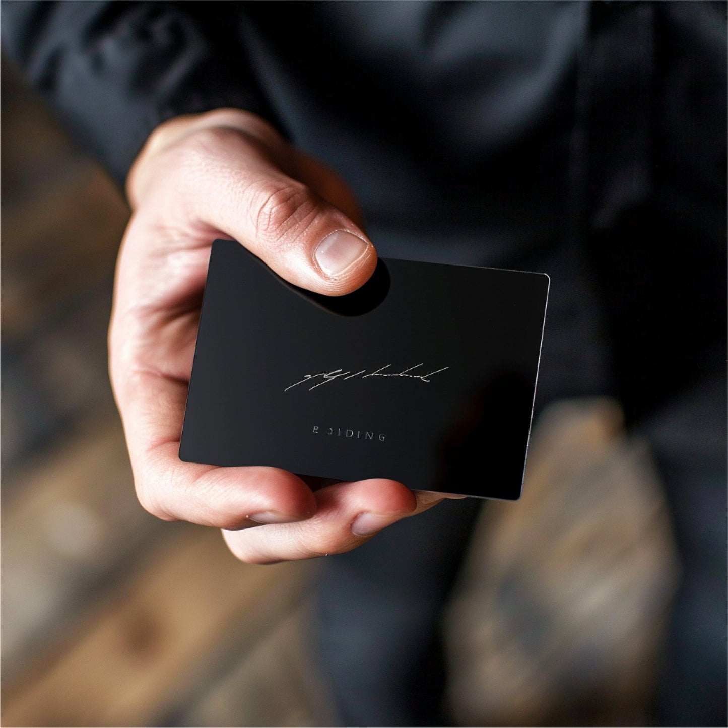 Carte d'Affaires Personnalisable en Aluminium