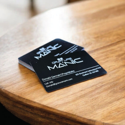 Carte d'Affaires Personnalisable en Aluminium